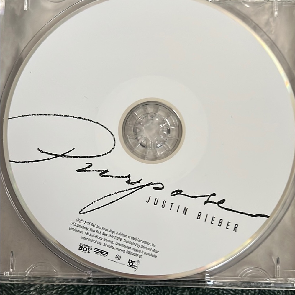 Justin Bieber Purpose CD - Picture 3 of 3